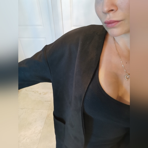 Black men's ZARA suede blazer - Picture 9 of 15